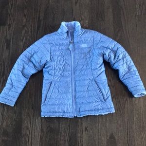 Girls reversible North Face puffer coat